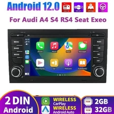 For Audi A4 2002-2008 Android 12 7" AUTO CarPlay Car Radio Stereo GPS Navi FM BT