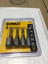 DEWALT #DW2229 4 PCS. MAGNETIC NUT DRIVER SET BRAND NEW IN PACKAGE