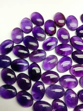Natural Amethyst Oval Cabochon, Choose Size 3x5mm to 13x18mm – Per Piece Stone.!