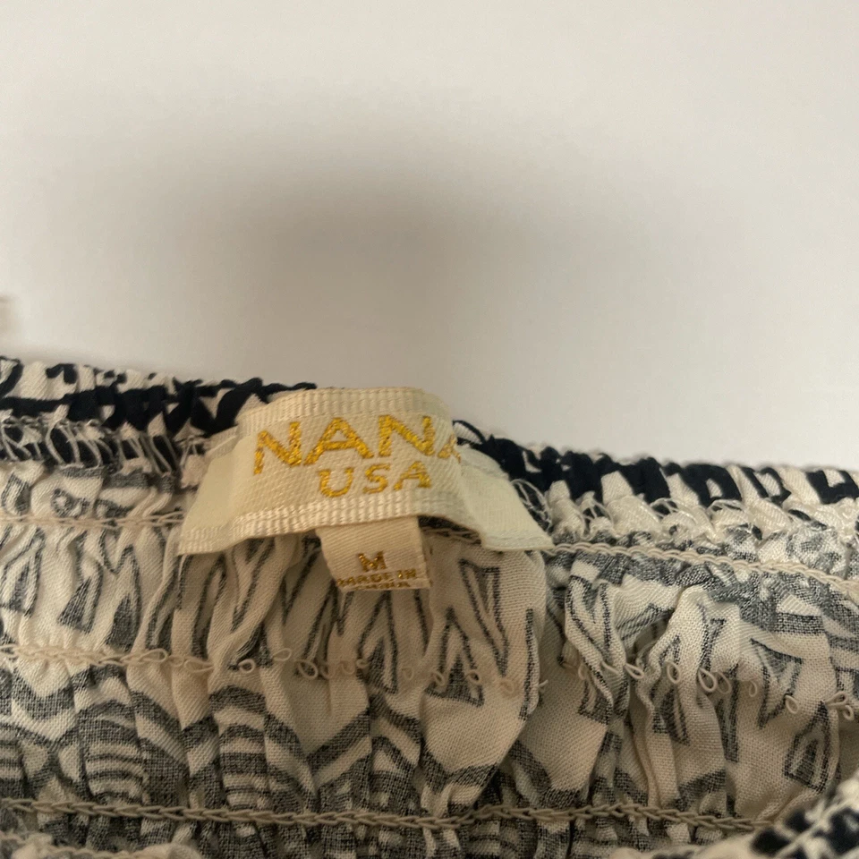 Romper feminino Nana USA. Sem alças. Estampa geométrica. Boho. Tamanho médio - Imagem 4 de 4