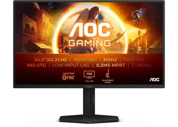AOC 25G4SXU 24.5 Zoll Full HD Fast IPS LED 16:9 300 Hz Gaming Monitor-image