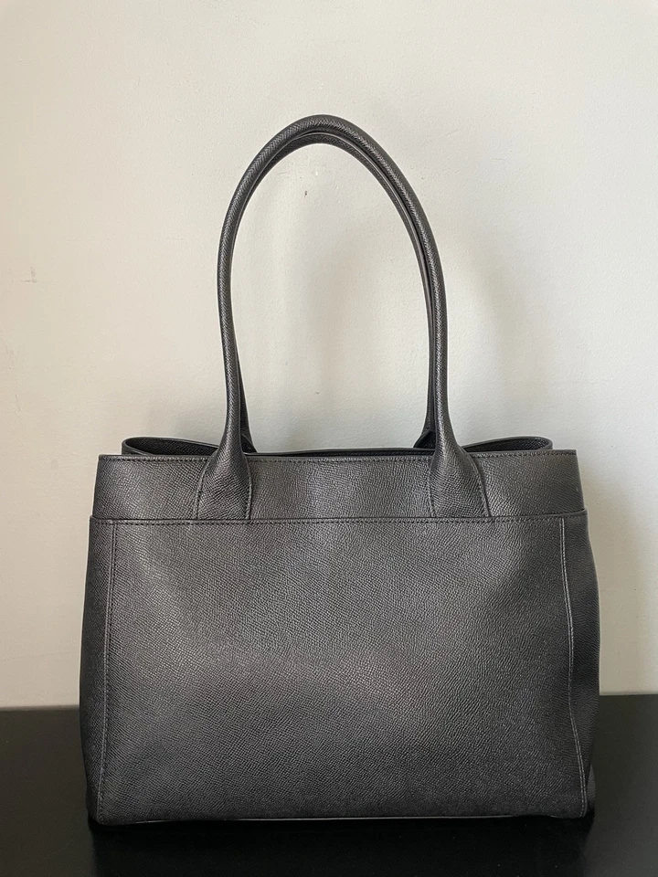 COACH Casey Tote Shoulder Bag Black Leather w/ Gold Hardware - Image 4 of 4