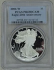 2006-W American Silver Eagle Proof PCGS PR 69 Milk Spot US Mint $1