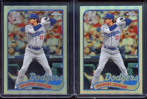 2024 Topps Chrome Shohei Ohtani - 35th Anniversary Refractor - 2 Card Lot