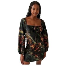 Urban Outfitters Vivienne Floral Long Sleeve Mini Dress, Women's Medium