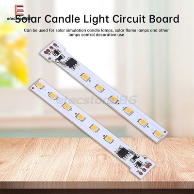 1-10X 12LED Solar Flame Light Control Board Solar Candle Lamp Circuit Board 1.2V