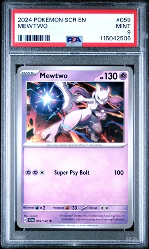 2024 POKEMON SCR EN-STELLAR CROWN #059 MEWTWO PSA 9