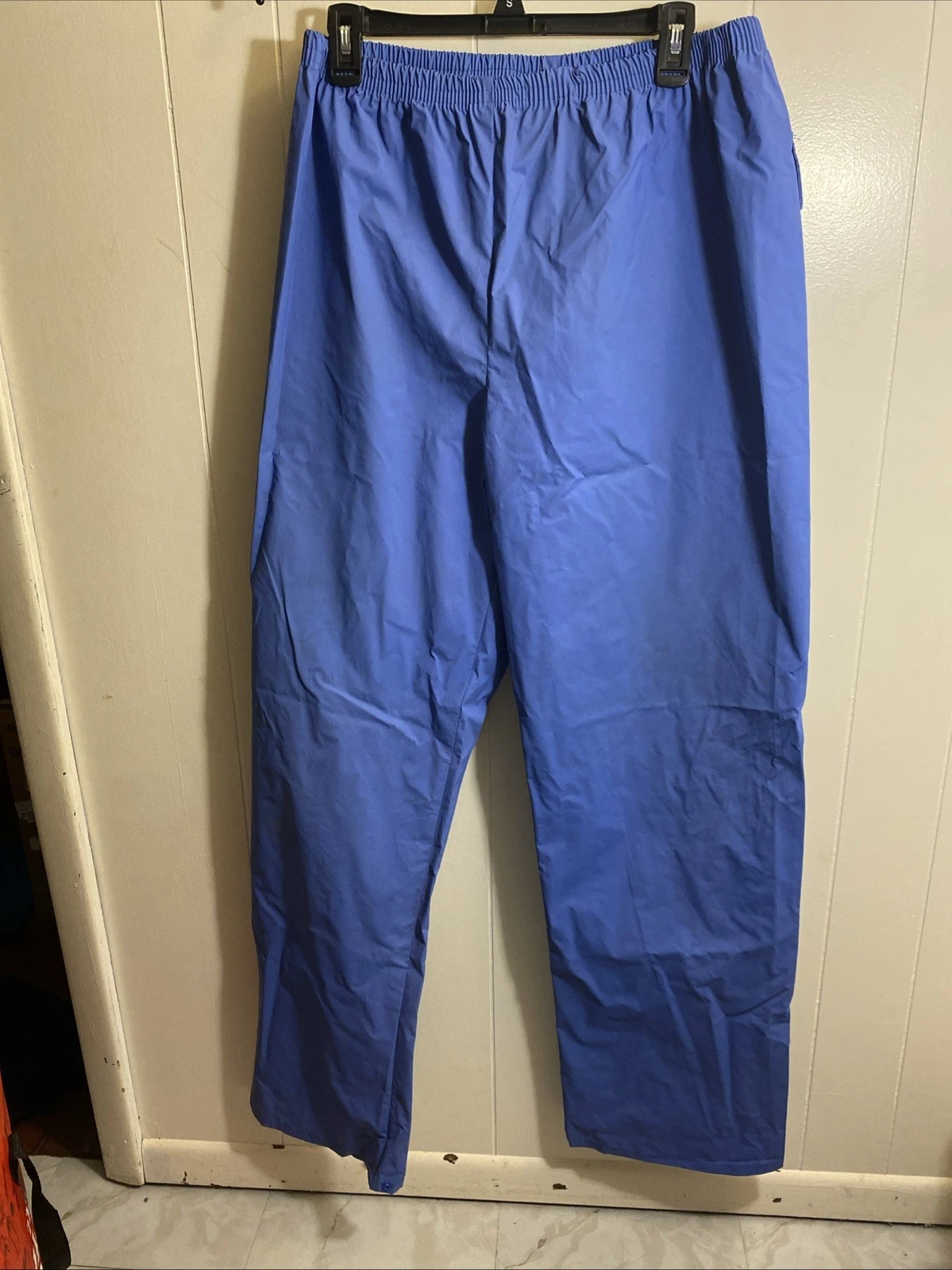 Mens Large Vintage L.l. Bean Rain Pants Royal Blue Guc PVC Nylon waterproof