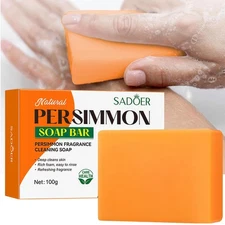 Persimmon Soap Bar for Body Odor Control, Natural Deodorant Body Bar Soap 100g