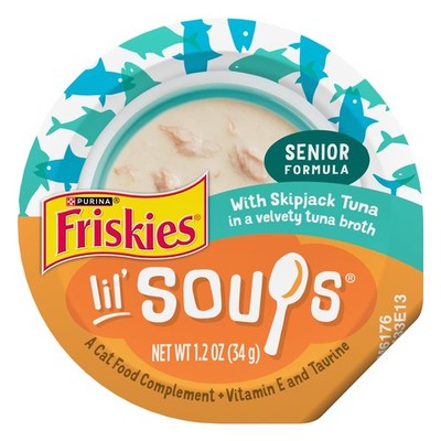 Grain-Free Senior Cat Food Toppers with Skipjack Tuna in Velvety Broth - 8 Cups
