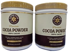 2 - 100% Cacao (Cocoa) Powder Non-GMO & Kosher 20oz each BB September 16, 2027
