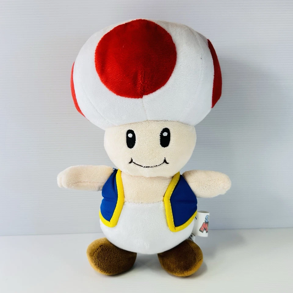 Super Mario Bros Red Toad Mushroom Plush Soft Toy Nintendo Licensed 2022 - image 2 of 4