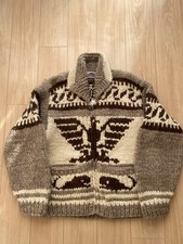 LONGHOUSE Sweater Size L-XL Thunderbird Vintage Cowichan Japan