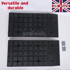 Low Profile Car Scissor Lift Up Ramp Extension Riser - Rubber Ramps Set of 2
