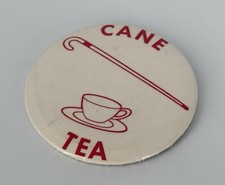 Large 3&rdquo; VINTAGE ADVERTISING PINBACK Pin BUTTON (CANE TEA)