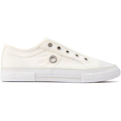 S Oliver Womens Canvas Slip-On Plimsolls Sneakers White