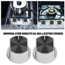 2pcs Universal Gas Stove Cooker Part Control Knobs Replacement Zinc Alloy Rotary