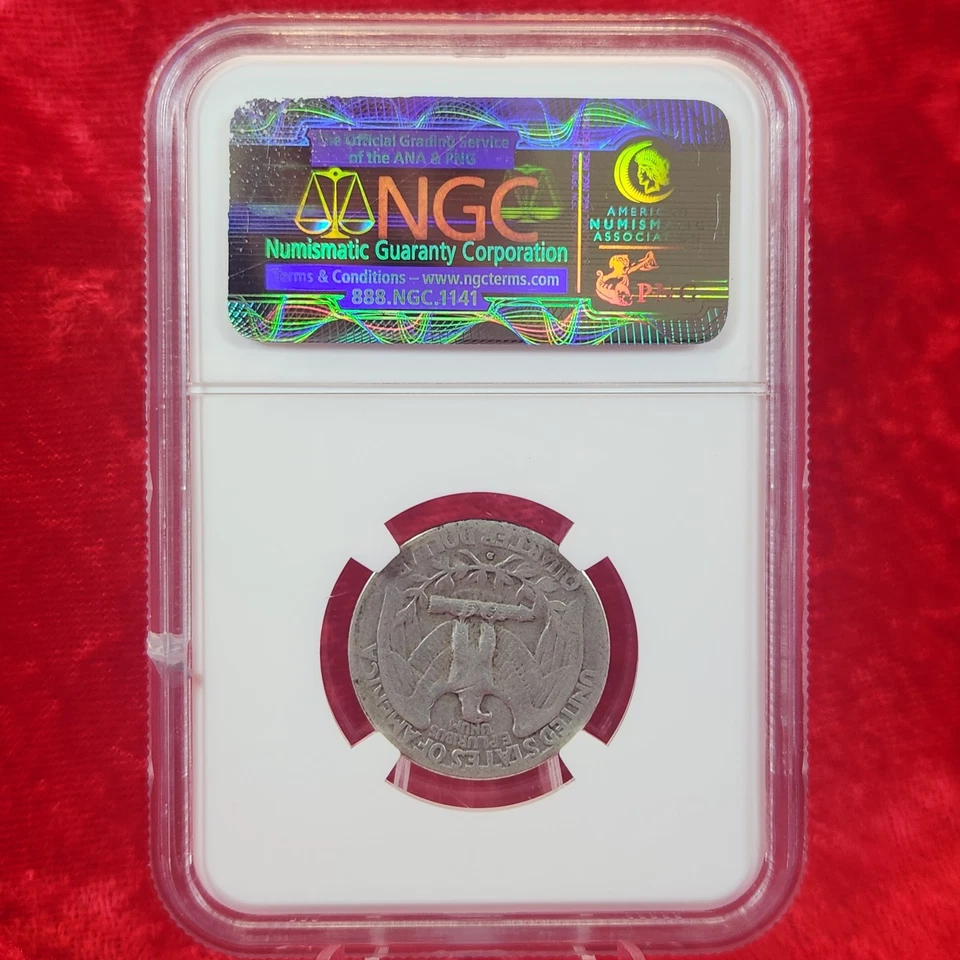 1932-D Washington Quarter Silver NGC F 12 Key *Read AS-IS - Image 4 of 4