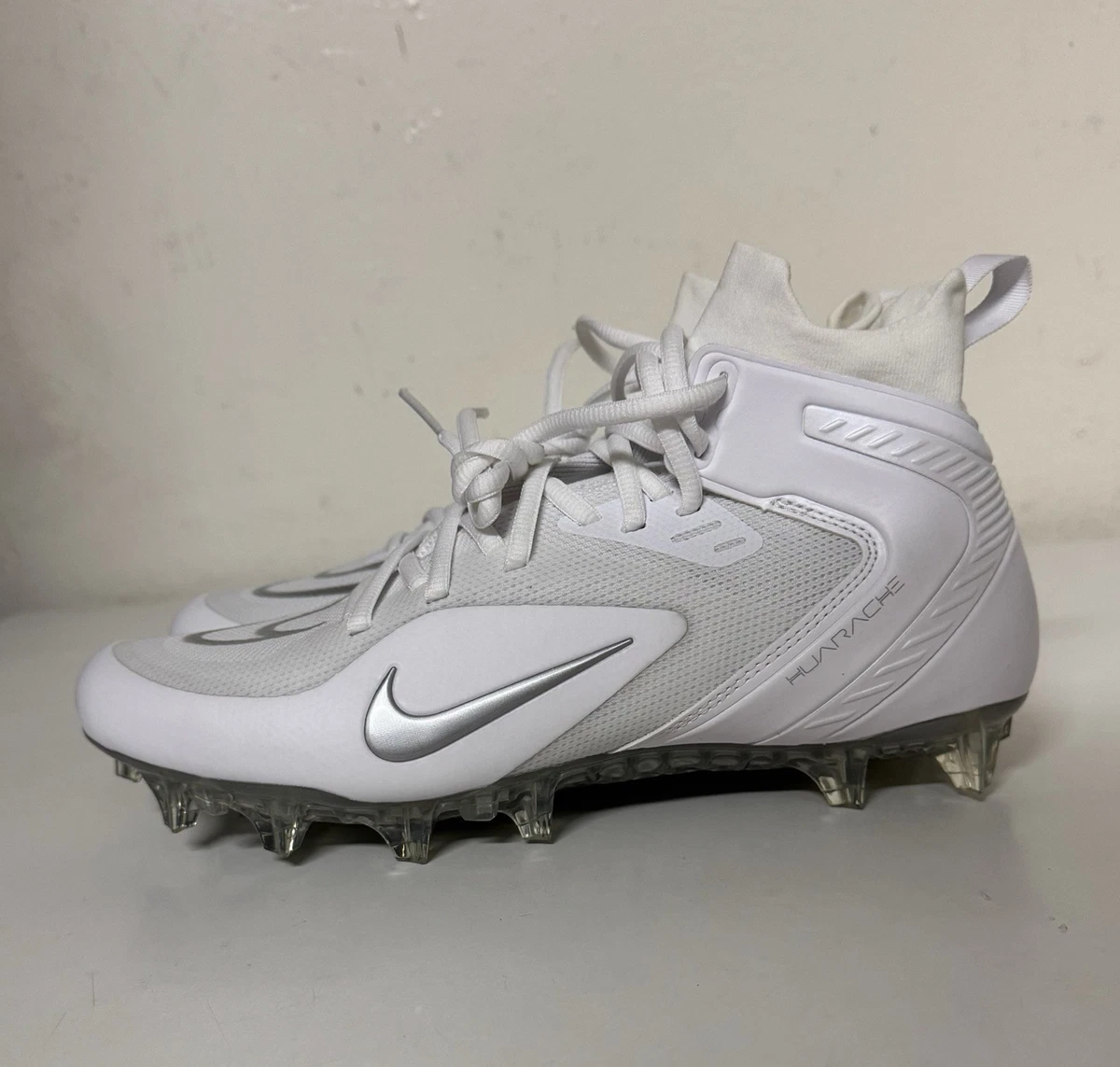 Preços baixos em Nike Alpha Huarache 8 Elite White Metallic Silver