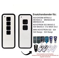 Ersatzhandsender für Novoferm Mini-Novotron 522 524