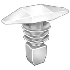 Auveco AVC14328 7x16 mm Double Head Weather Strip Retainer Nylon - White