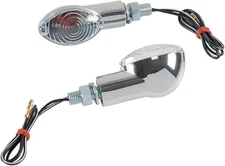 K & S Universal Mini-Stalk Marker Lights Ultra Small Chrome with Clear Lens 2...