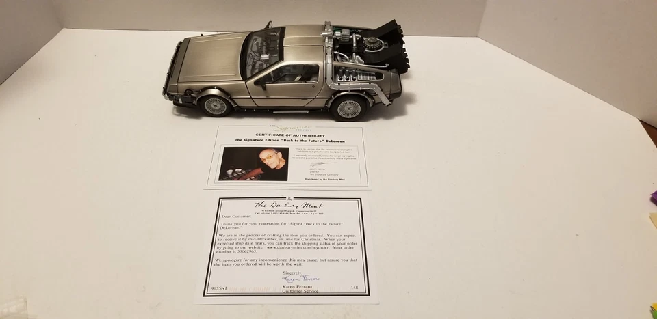 Back to the Future DeLorean Time Machine"Signature Edition"1/18 By Danbury Mint - Image 2 of 4
