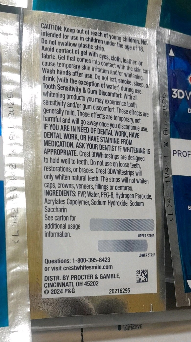 NEW CREST ADVANCED PROFESSIONAL EFFECTS Whitestrips 5 Pouches / 10 Strips 3D