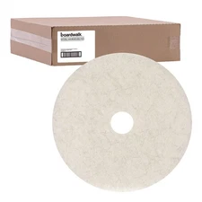 Boardwalk 4027NAT 27" Dia Natural Burnishing Floor Pads - White (5/CT) New