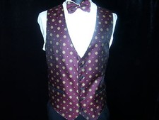 Formal Vest Full Back - Large - Burgundy Medallion VF88855