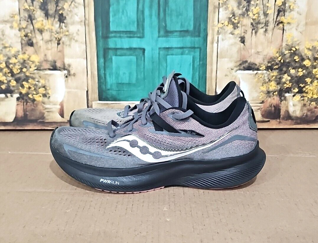 Saucony Womens Ride 15 Running Shoe Charcoal 10.5