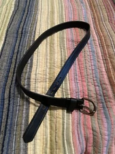 LEATHER UPS WORK DRESS BELT WOMENS 32" Silver Buckle GUC