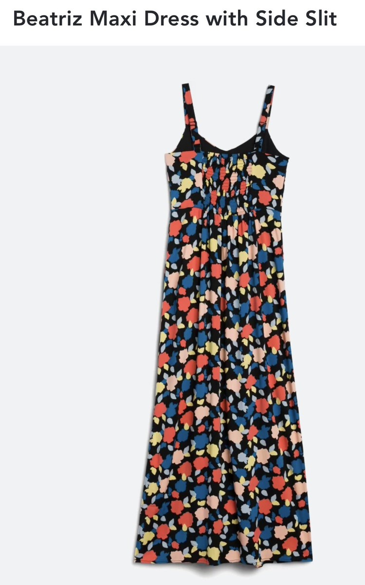 black shirred maxi dress She + Sky Black Tiered Woven Maxi Dress