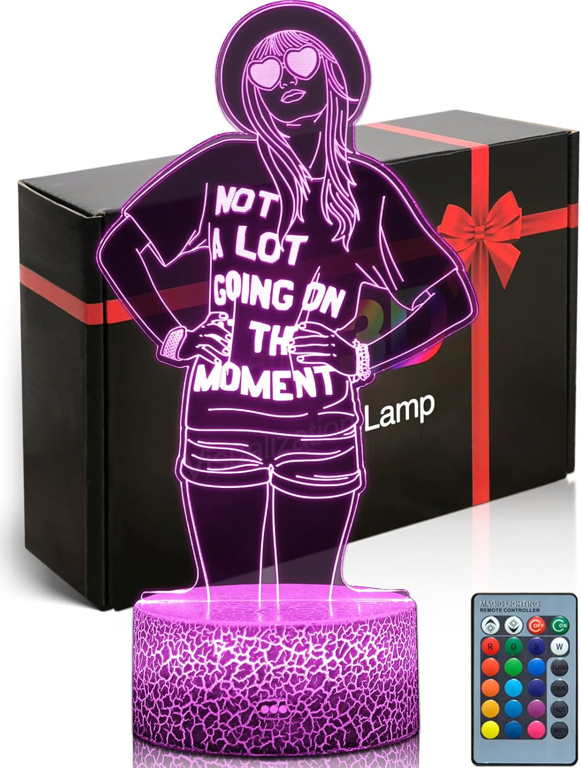 Dimmable 3D LED Night Light for Girls Teens Women Birthday Gift