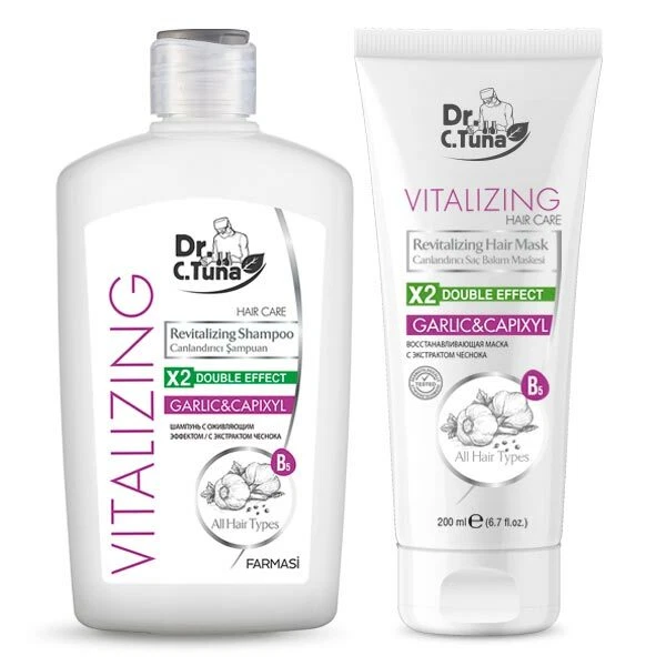Farmasi Dr. C. Tuna Vitalizing Garlic&Capixyl Hair Care  Set, Shampoo +Hair Mask - Image 4 of 4