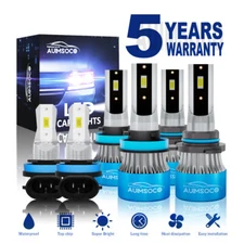 For Chevy Equinox Sport Utility 2.4L 2010-2018 LED Headlight Fog Light Bulbs Kit