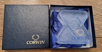Sammler Briefbeschwerer Corwin pharmazeutisches Logo in Präsentationsbox 