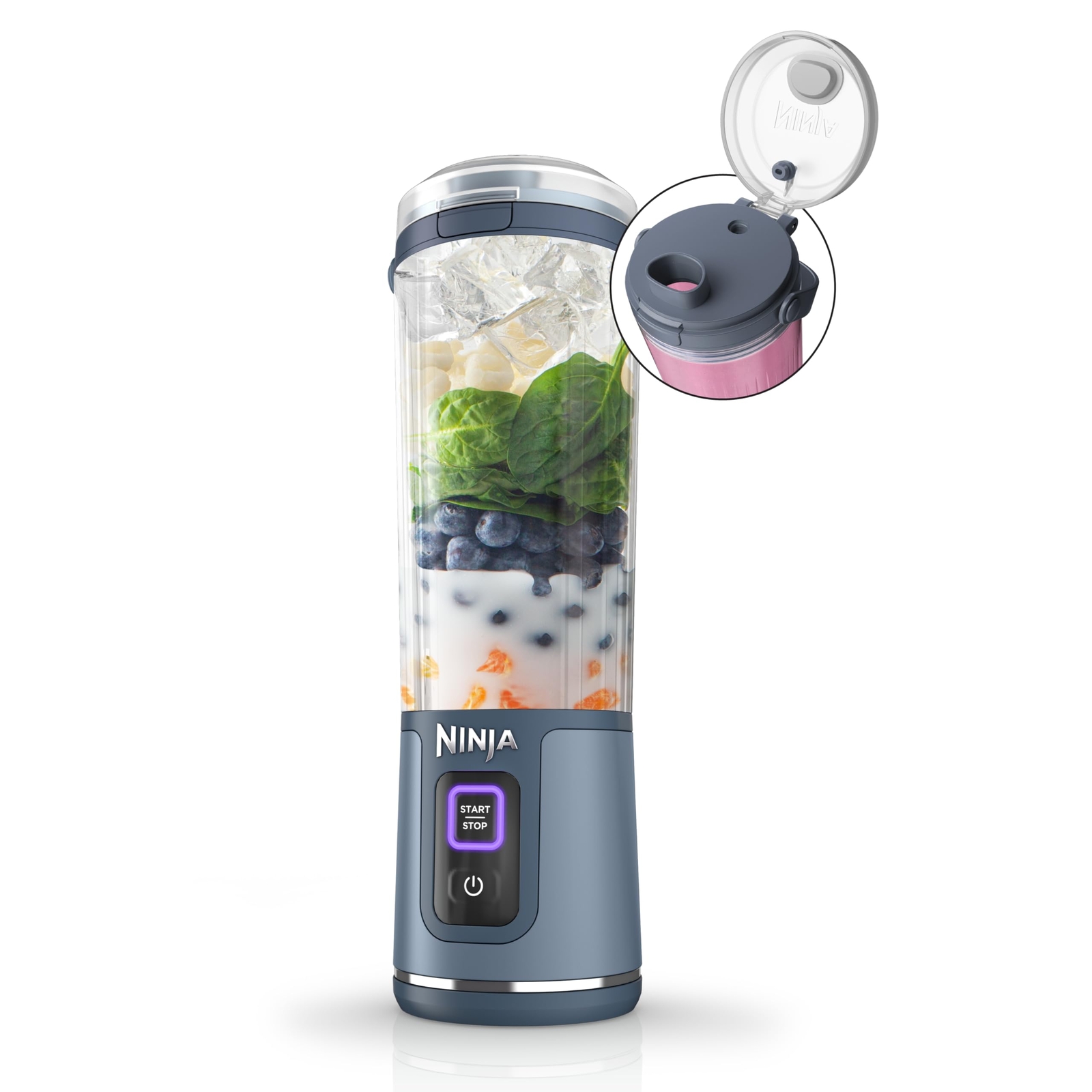 Ninja Blast Portable Blender BC151NV in Sleek Grey for On-the-Go Blending-image