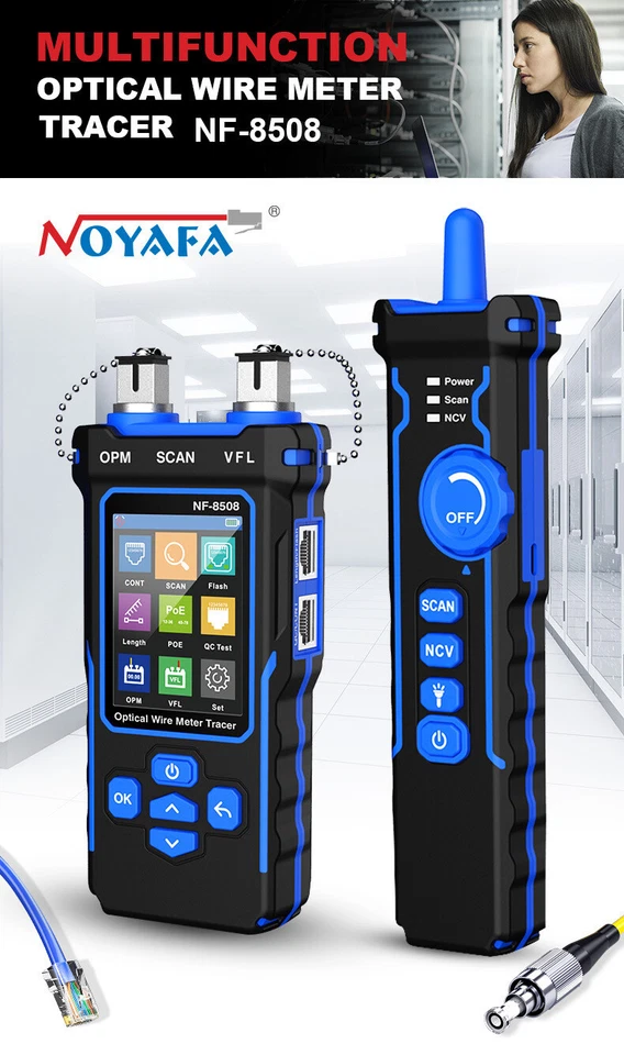 NOYAFA NF-8508 LCD Digital Cable Tester Rechargeable Network Line Finder PoE - Image 2 of 4