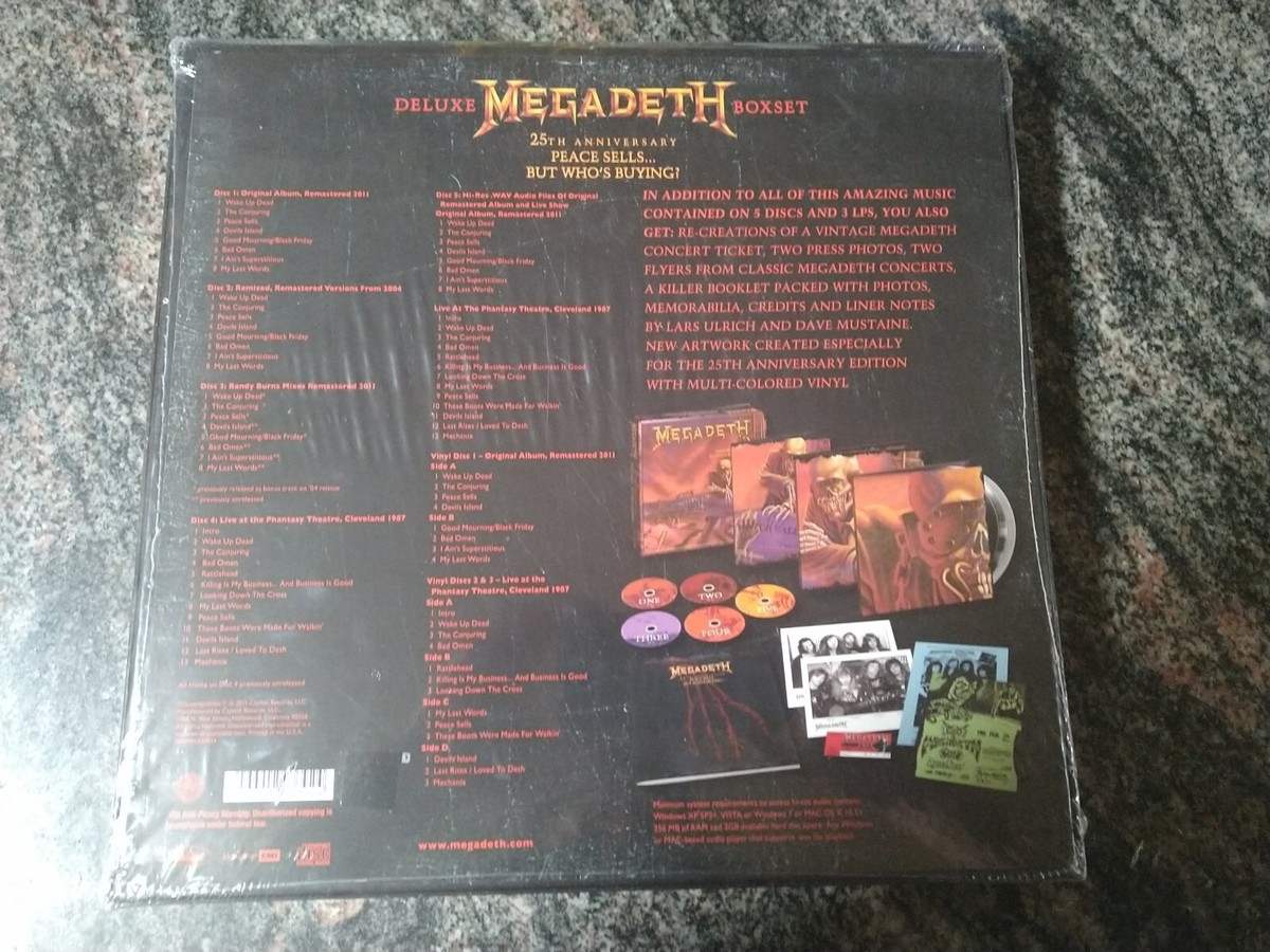 MEGADETH PEACE SELLS BUT WHO'S BUYING DELUXE MULTI-COLORED 3