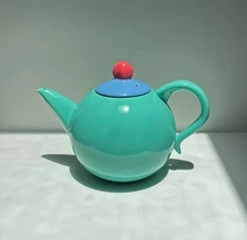 Lindt Stymeist Colorways, Teapot, Turquoise w/Periwinkle Blue Lid - Perfect!