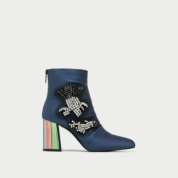 Shop zara bejewelled boots Online Sale
