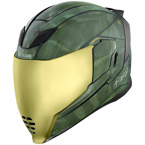 Icon Airflite Battlescar 2 Verde Militare Integrale da Moto Casco | eBay