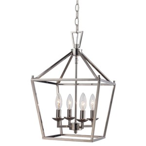 Bel Air Lighting 4LT Polished Chrome Pendant Bird Cage ...