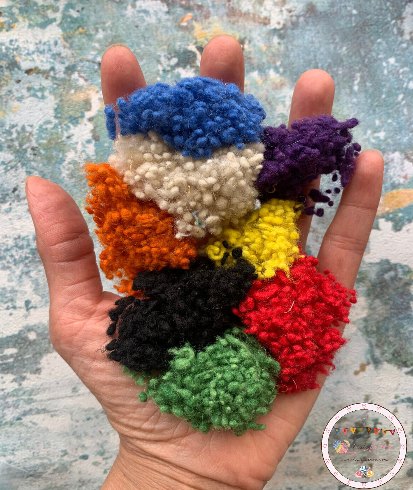 Heidifeathers® Mixed Wool Nepps - Slubs, Burrs for Felting and Spinning 10g