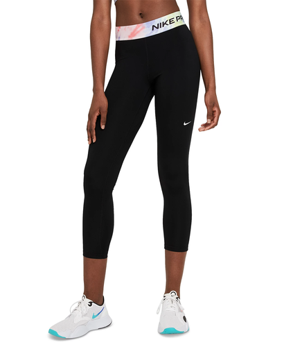 Nike Women's Pro Tie-Dye Logo Printed 