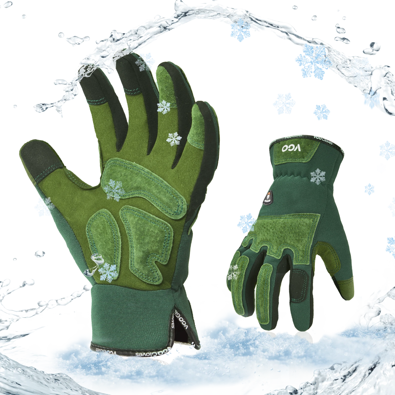 Vgo 1Pair 32℉ Touchscreen Waterproof Winter Garden Work Gloves (SL7471FLWP-GRE)
Opens in a new windo