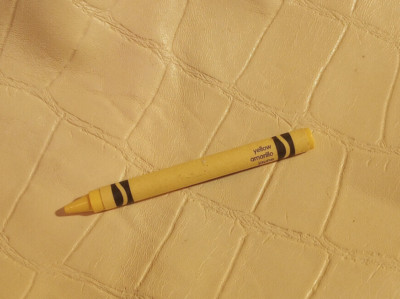 Leather Hide Thin Soft & Flexible Pastel Yellow Lamb 7' Ft TurtleEmbossing