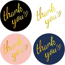 500 PCS Thank You Sticker,1.5 Inch Thank You for Supporting My Small Business St