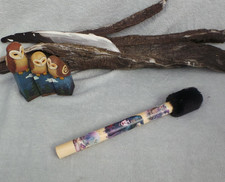 Drum beater High Priestess witches drumming and chanting drum mallet